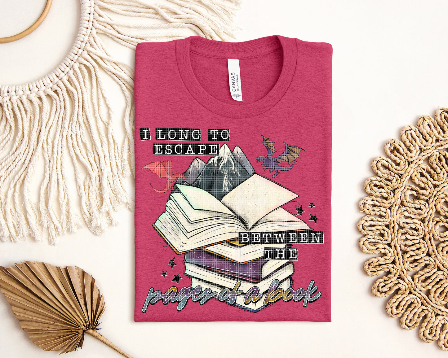 I Long to Escape Between the Pages of a Book Graphic Tee