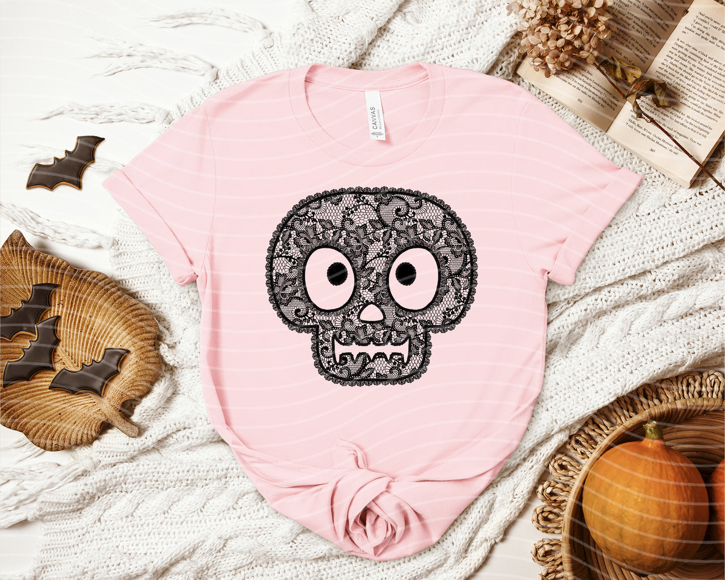 Lace Skull Graphic Tee