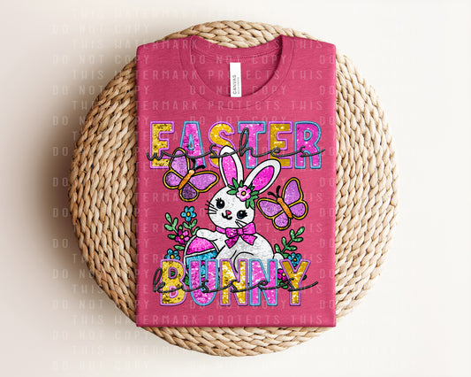 Easter Wishes Bunny Kisses Graphic Tee