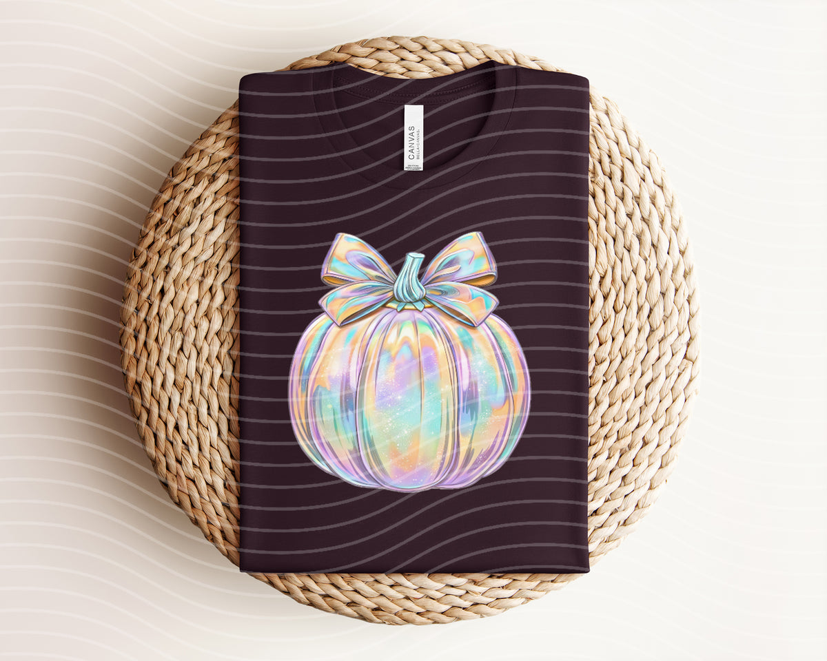 Holographic Pumpkin Graphic Tee