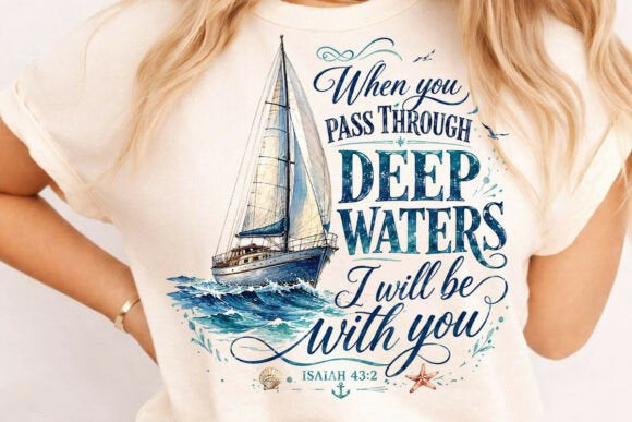 When You Pass Through Deep Waters Graphic Tee