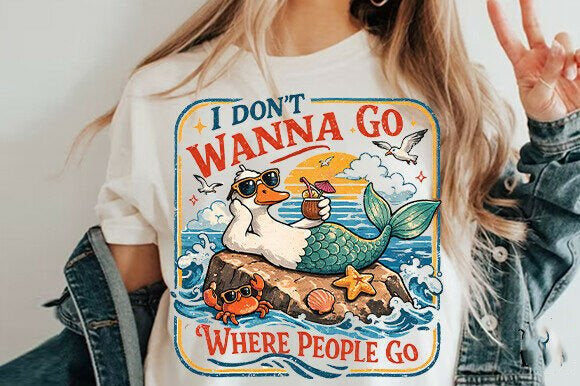 I Don't Wanna Go Where People Go Graphic Tee