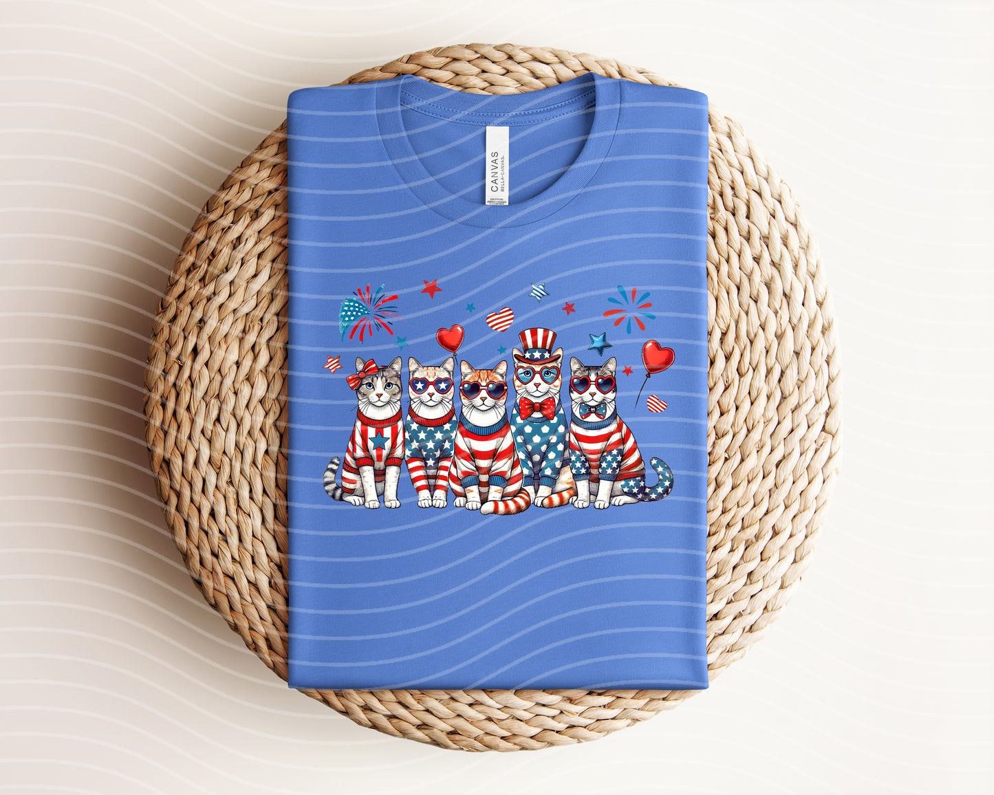 Patriotic Cats Graphic Tee