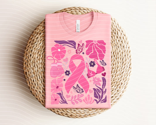 Pink Ribbon Graphic Tee