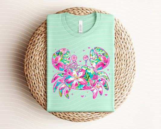 Floral Crab Graphic Tee