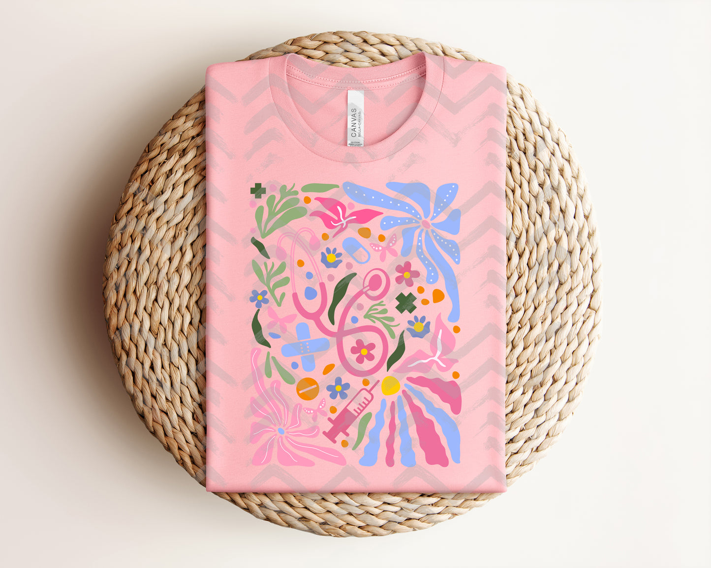 Floral Medical Graphic Tee