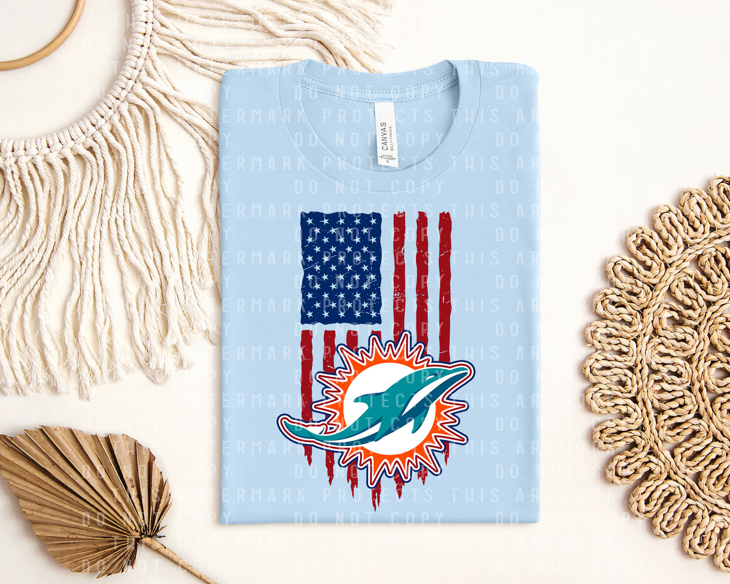 Dolphins Flag Graphic Tee
