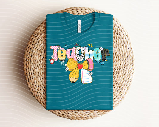Teacher Coquette Graphic Tee