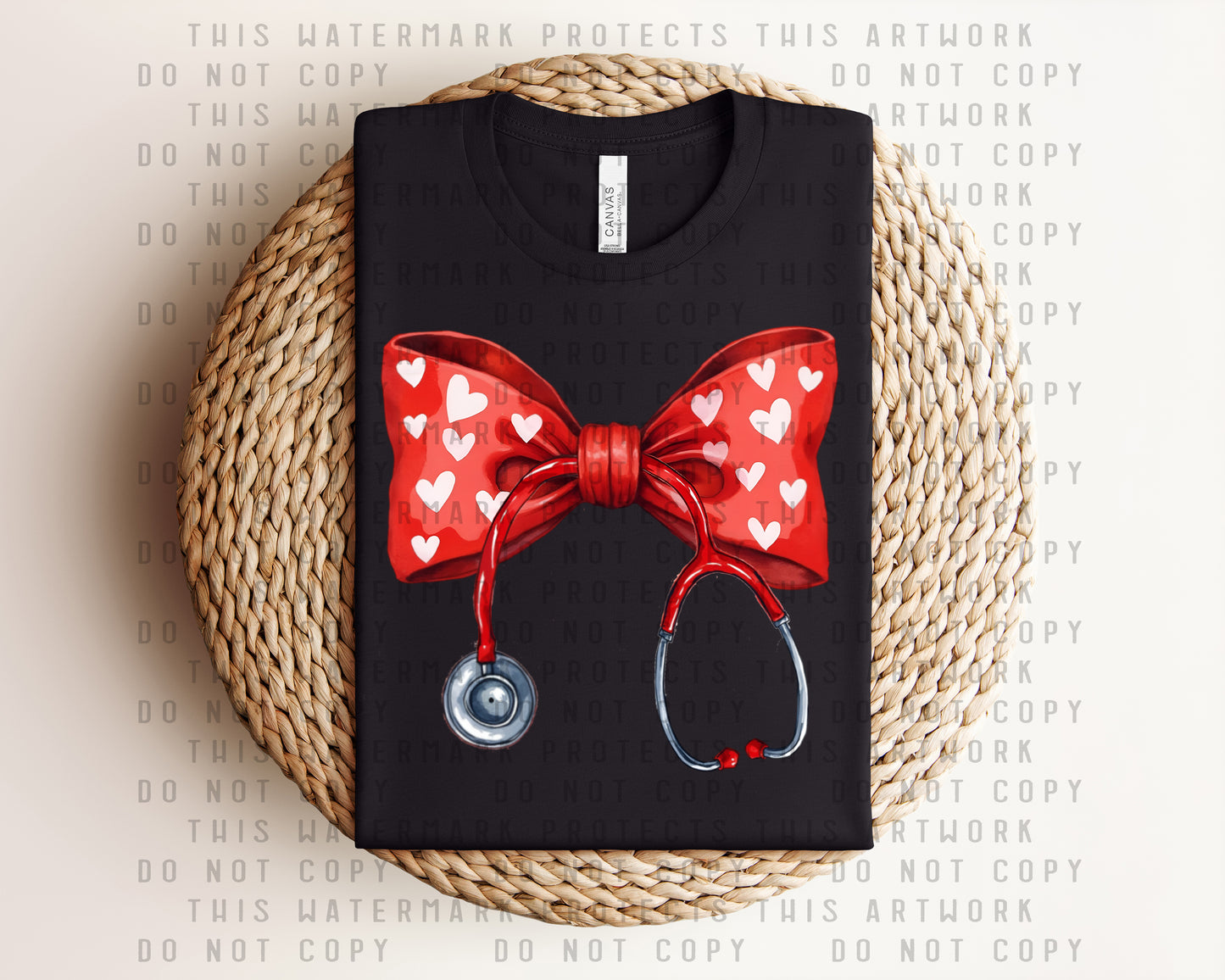 Valentine's Stethoscope Graphic Tee