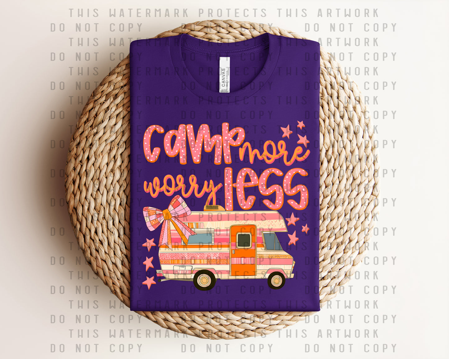 Camp More Worry Less Graphic Tee