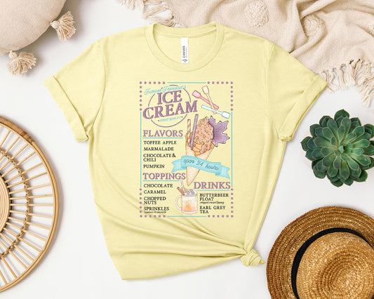 Ice Cream Flavors Graphic Tee