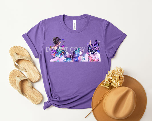 Floral Butterfly Band Graphic Tee