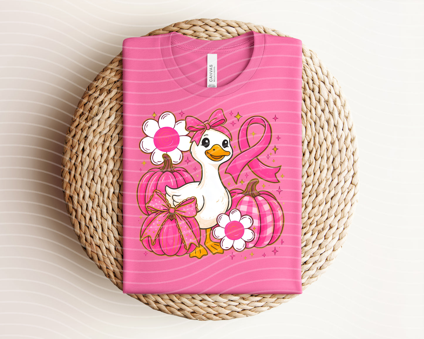 Pink Ribbon Goose Graphic Tee