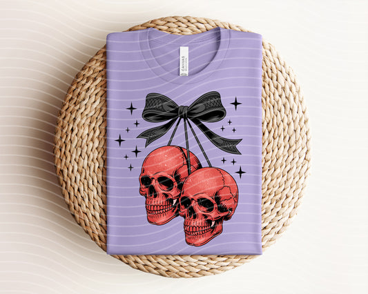 Cherry Skulls Graphic Tee