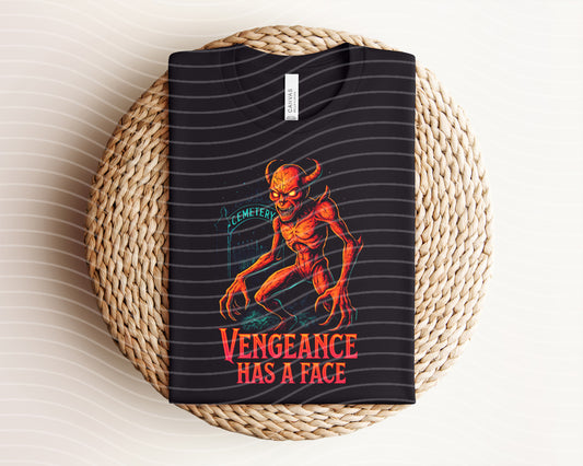 Vengeance Has a Face Neon Graphic Tee