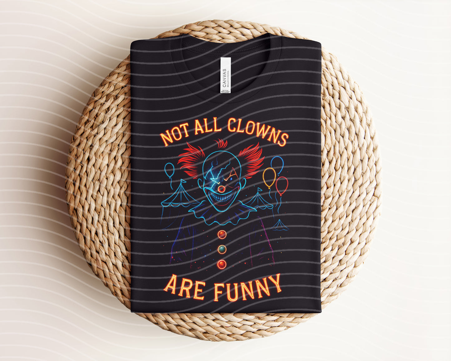 Not All Clowns are Funny Neon Graphic Tee