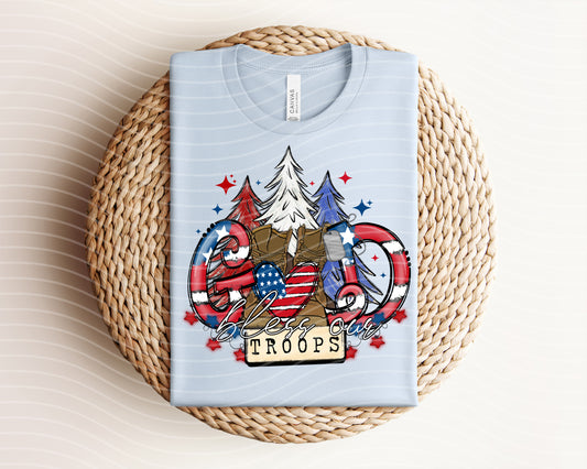 God Bless Our Troops Graphic Tee
