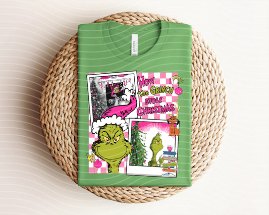 Pink Stole Christmas Graphic Tee