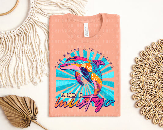 The Waves are Calling Graphic Tee