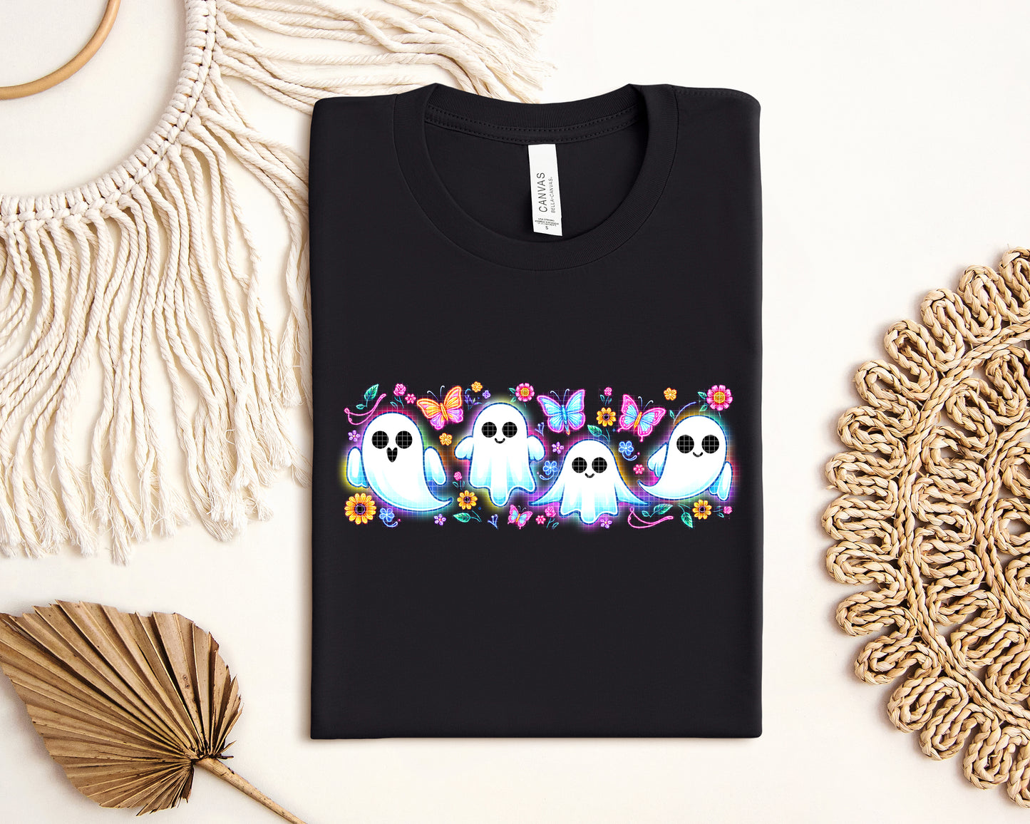 Neon Butterfly Ghosts Graphic Tee