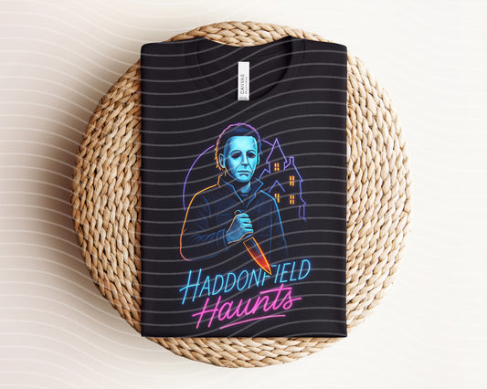 Haddonfield Haunts Neon Graphic Tee