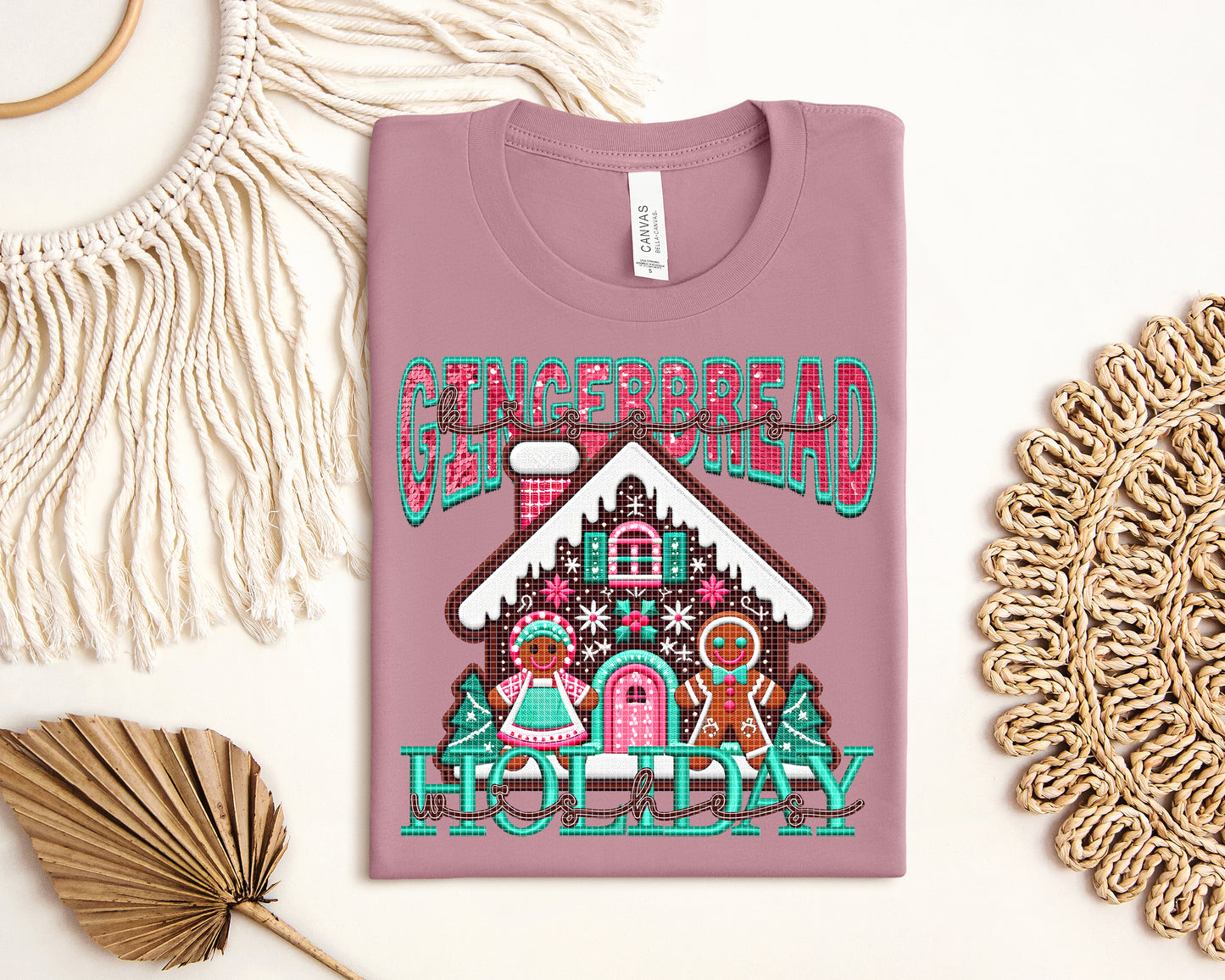 Gingerbread Kisses Holiday Wishes Graphic Tee