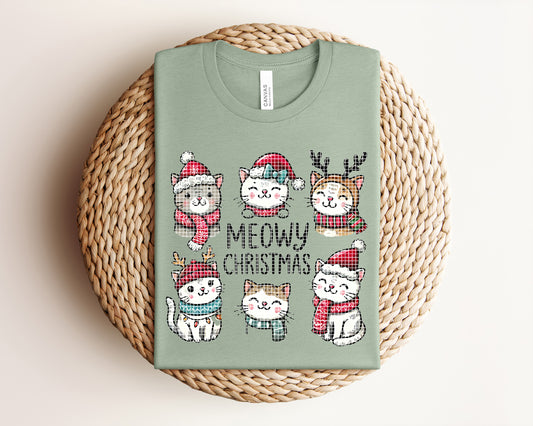 Meowy Christmas Graphic Tee