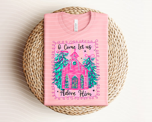 O Come Let Us Adore Him Graphic Tee