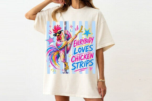 Everybody Loves Chicken Strips Graphic Tee