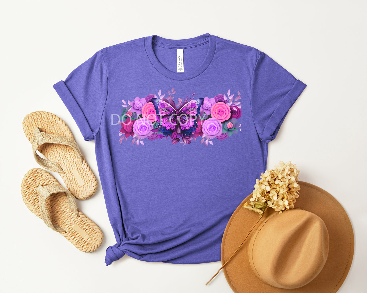 Floral Butterfly Band Graphic Tee