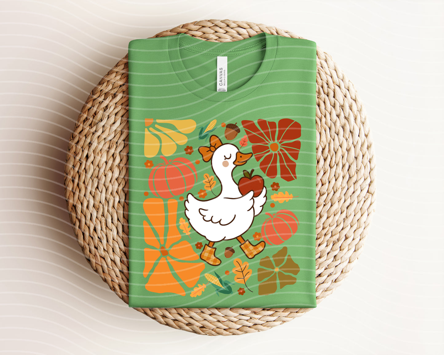 Fall Floral Goose Graphic Tee