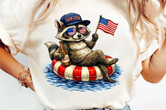 USA Raccoon Graphic Tee