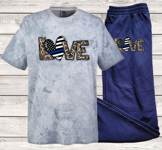 Blue Line Love Jogger