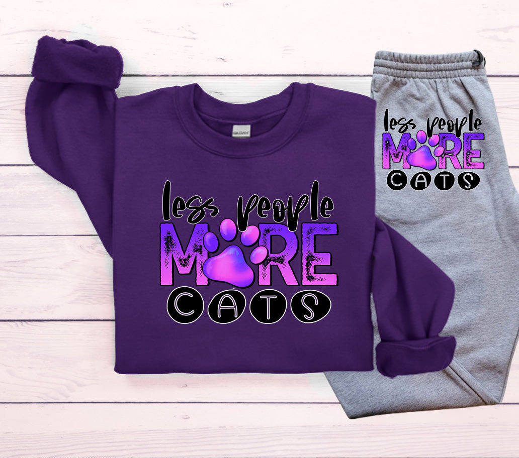 Less People More Cats Graphic Tee Graphic Tee