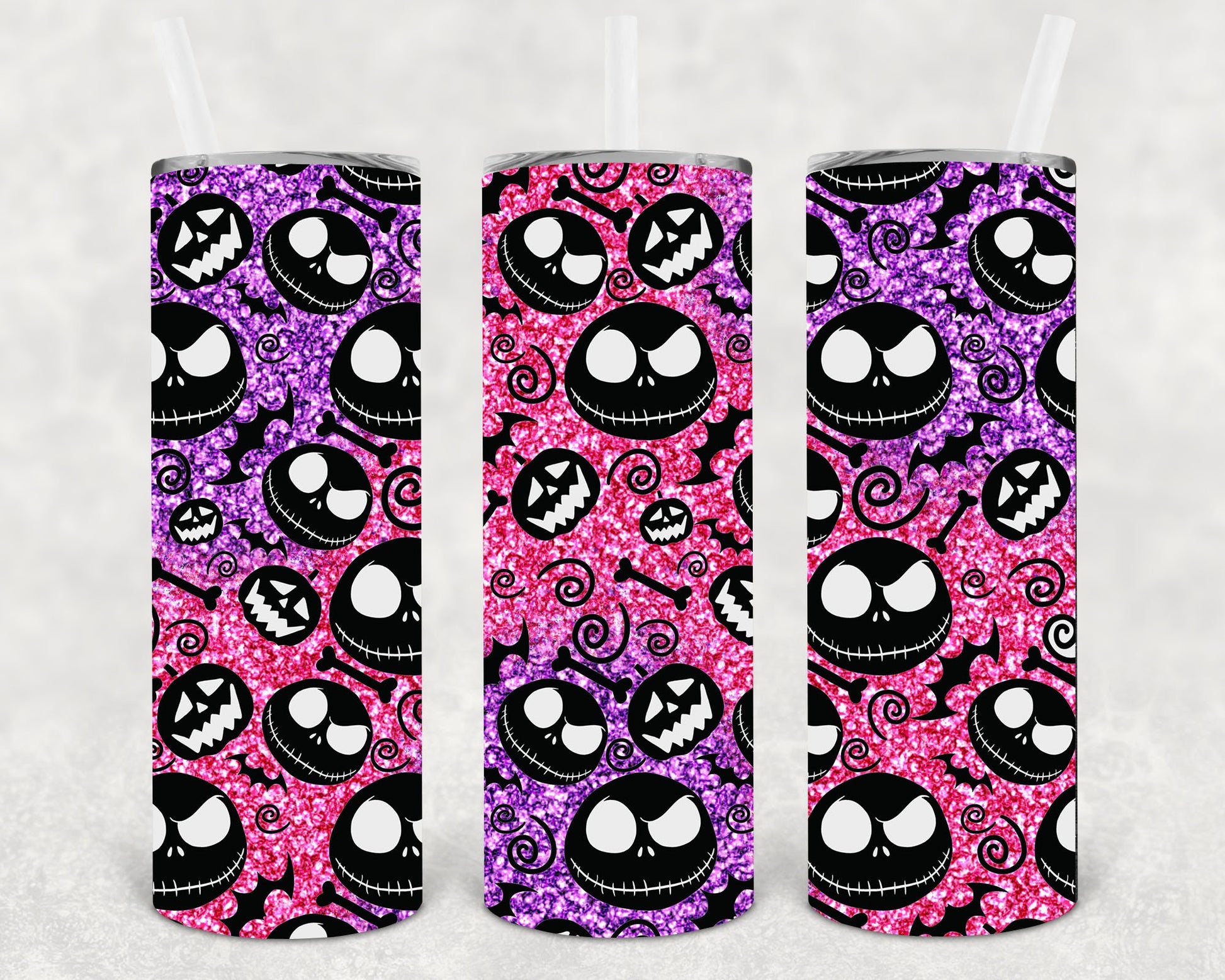 Jack Faces 20 Oz Skinny Tumbler