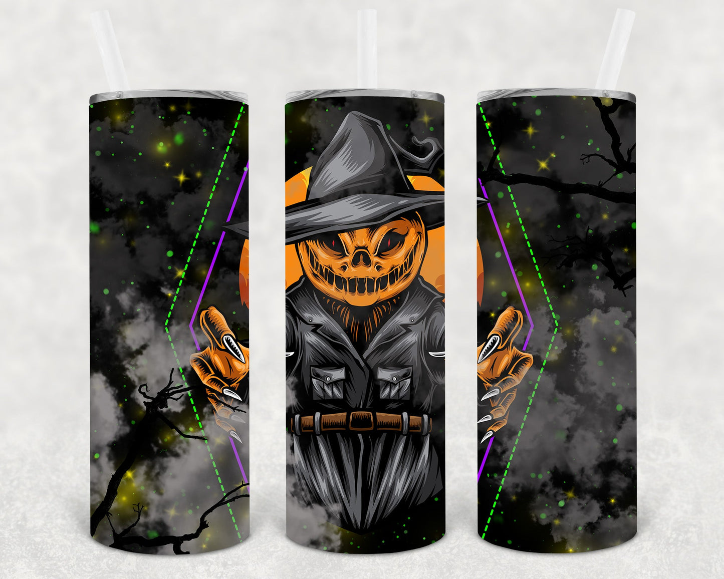 Jack O Lantern 20 Oz Skinny Tumbler