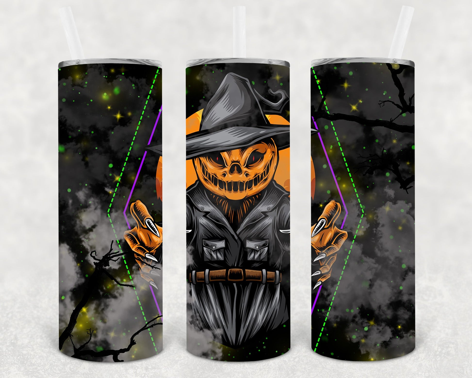 Jack O Lantern 20 Oz Skinny Tumbler