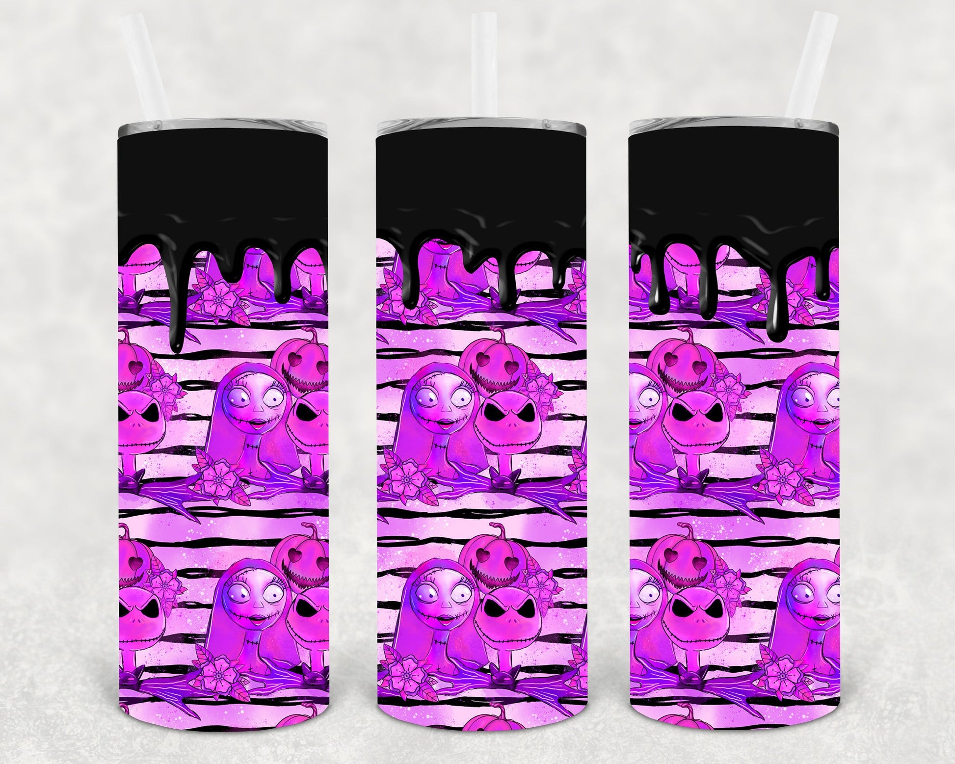 Jack And Sally 20 Oz Skinny Tumbler