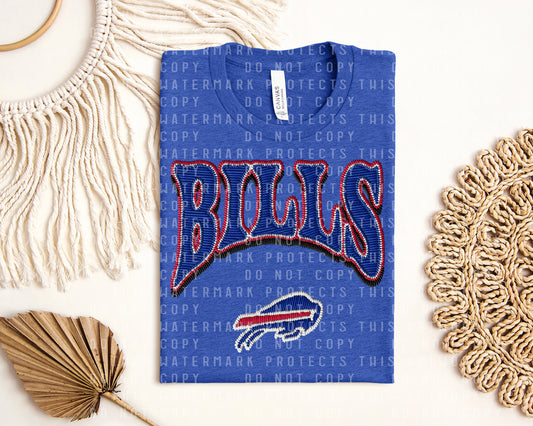 Bills Faux Stitched Graphic Tee