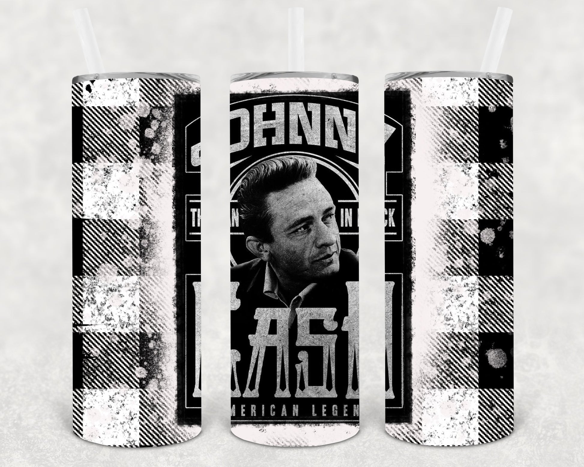 Johnny Cash 20 Oz Skinny Tumbler