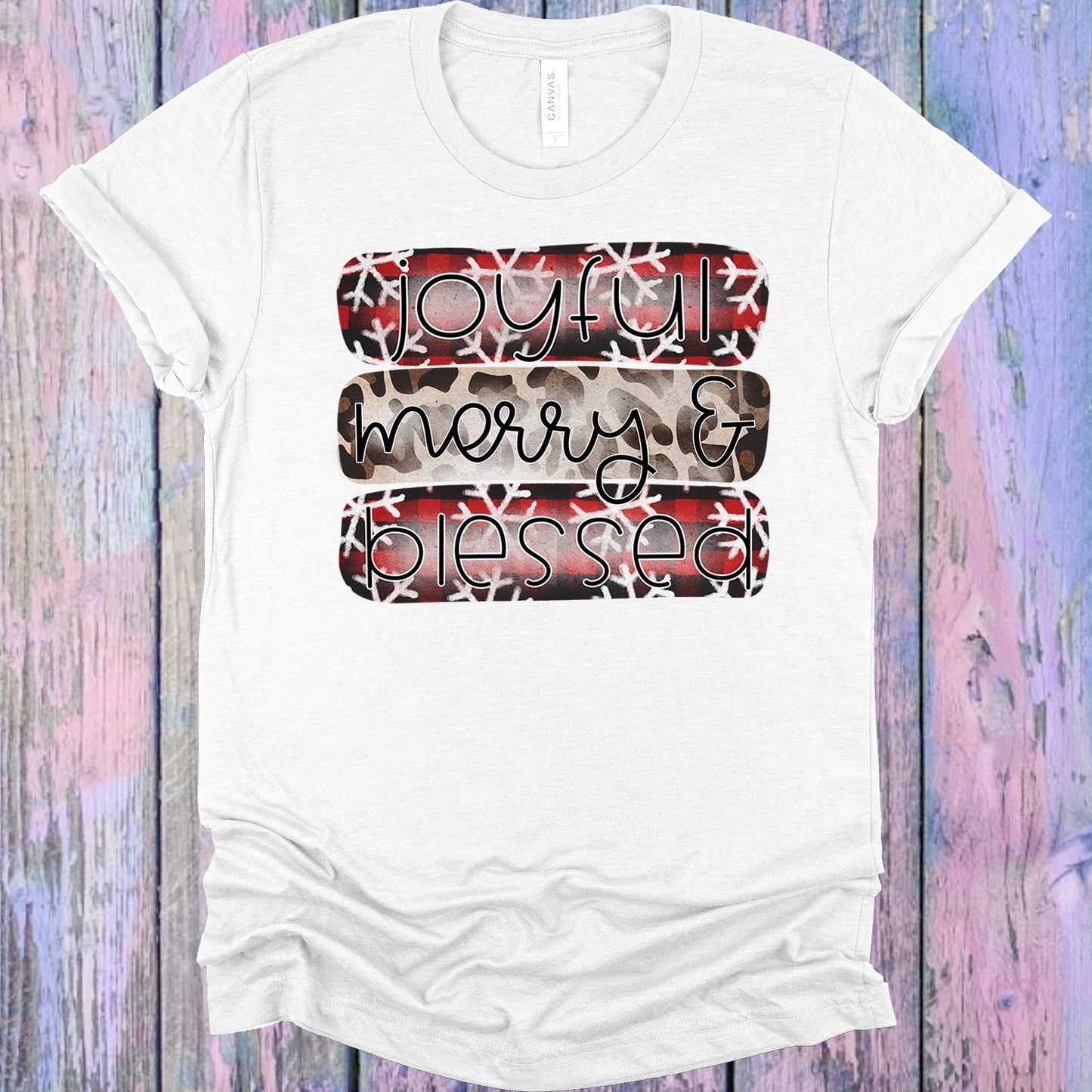 Joyful Merry And Blessed Graphic Tee Graphic Tee