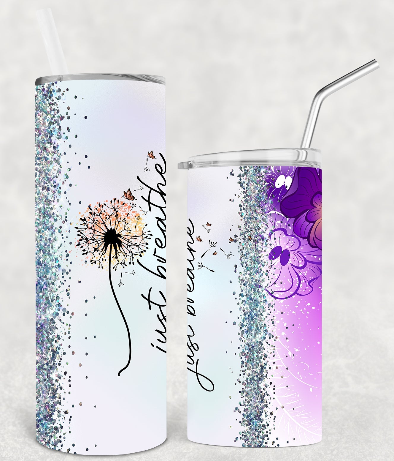Just Breathe 20 Oz Skinny Tumbler