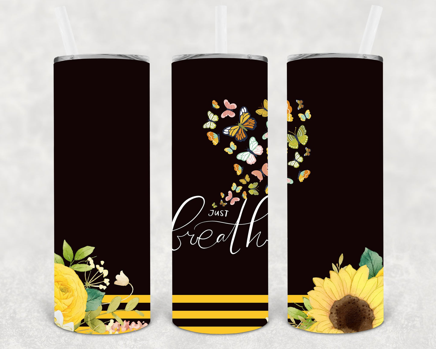 Just Breathe 20 Oz Skinny Tumbler