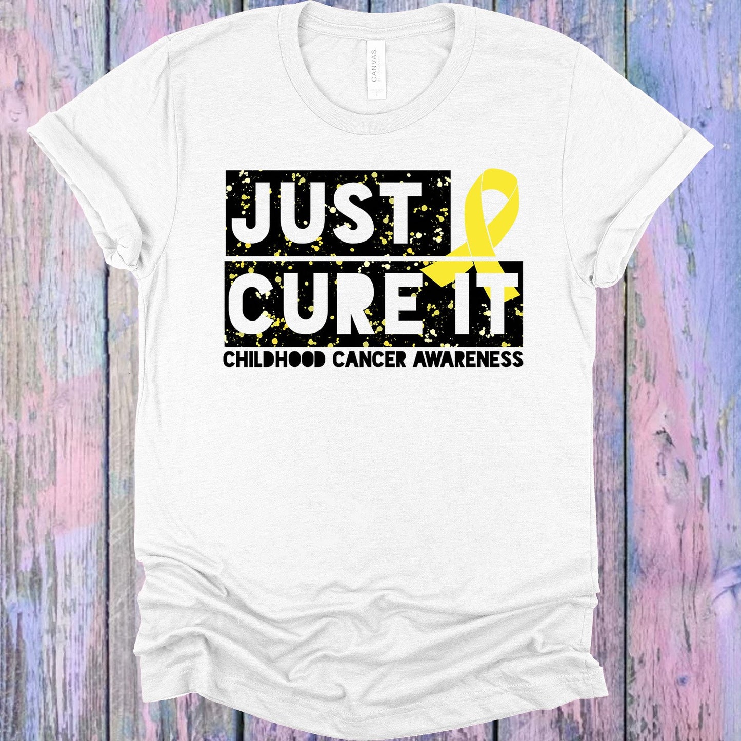 Just Cure It Childhood Cancer Awareness Graphic Tee Graphic Tee