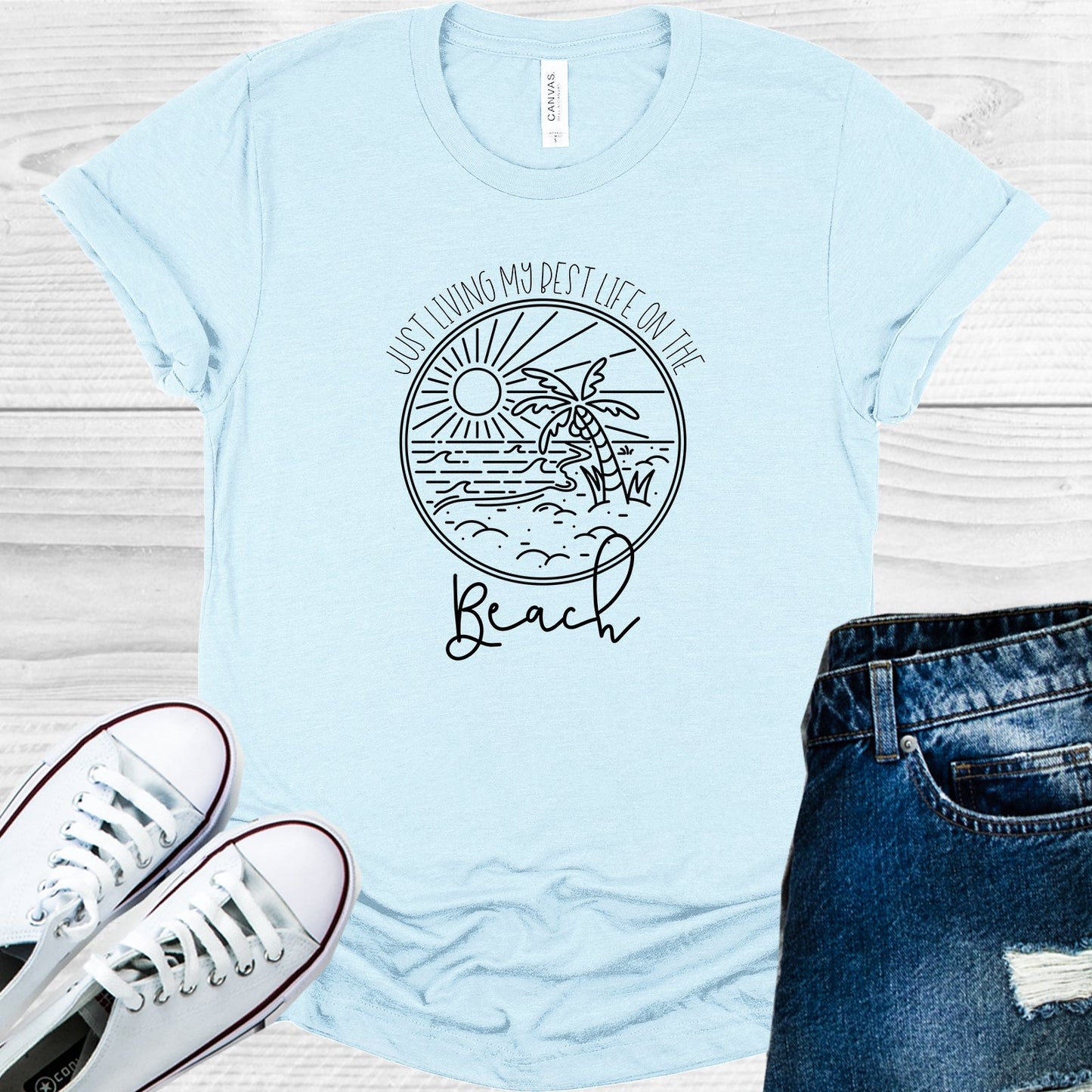 Just Living My Best Life On The Beach Graphic Tee Graphic Tee