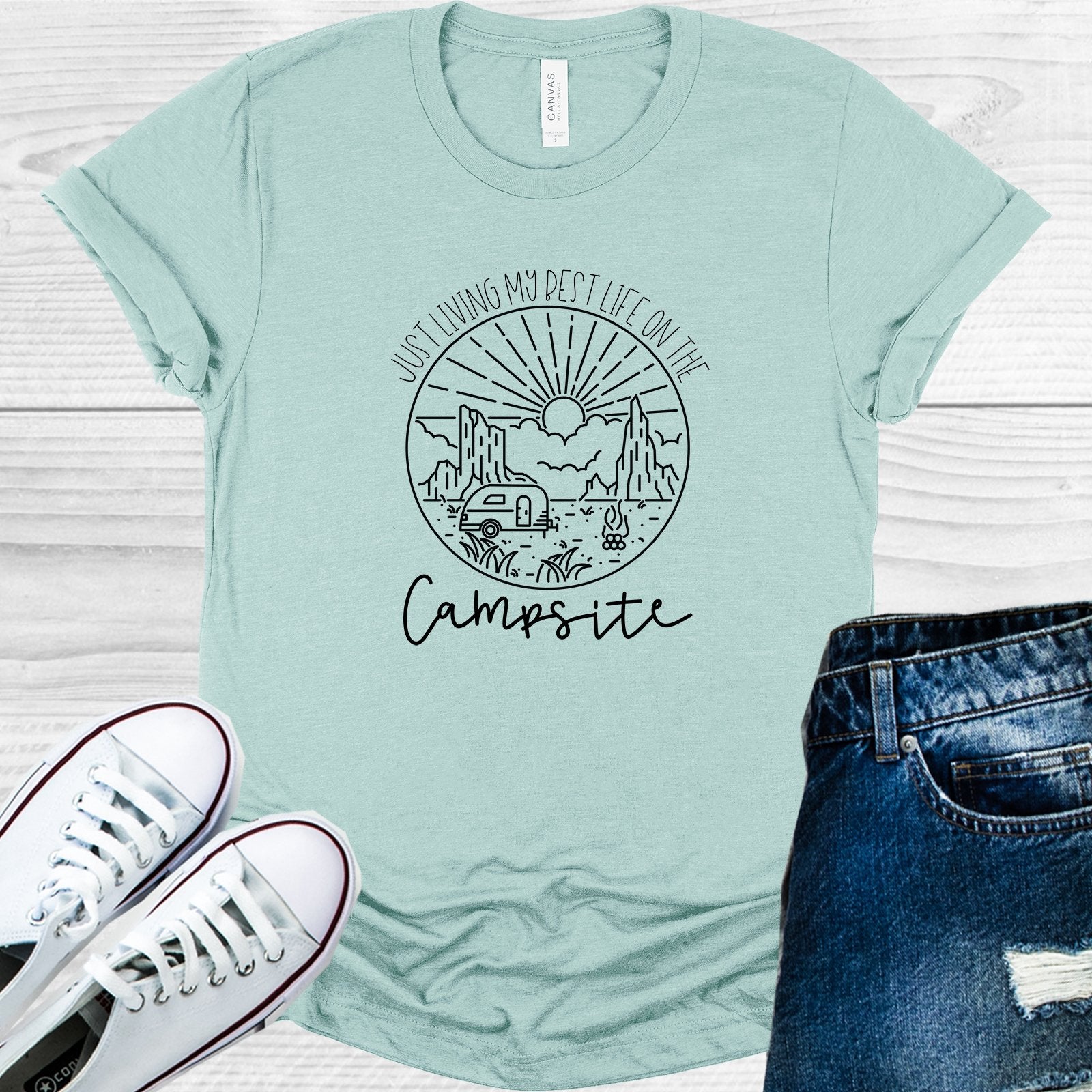 Just Living My Best Life On The Campsite Graphic Tee Graphic Tee