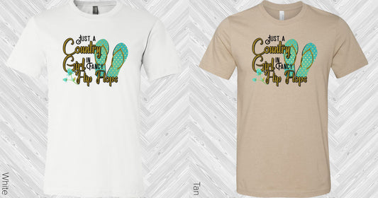 Just A Country Girl In Fancy Flip Flops Graphic Tee Graphic Tee