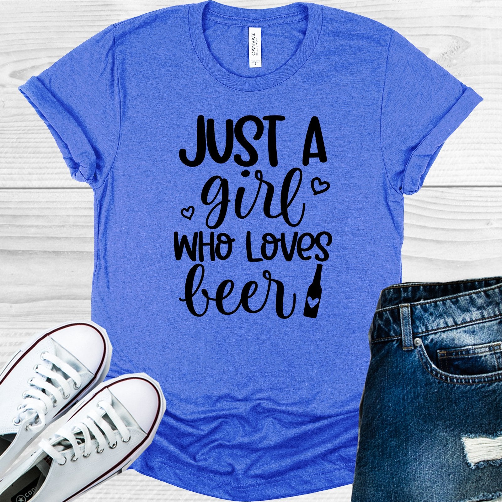 Just A Girl Who Loves Beer Graphic Tee Graphic Tee