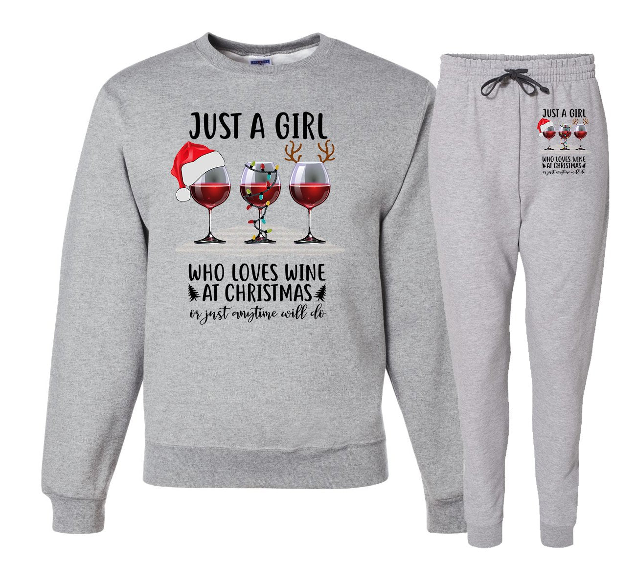 Just A Girl Who Loves Wine At Christmas Jogger
