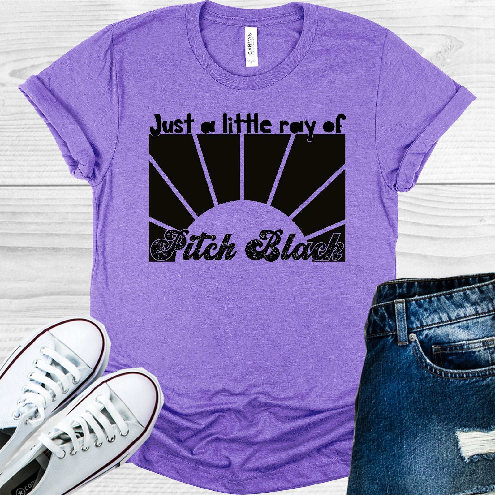 Just A Little Ray Of Pitch Black Graphic Tee Graphic Tee